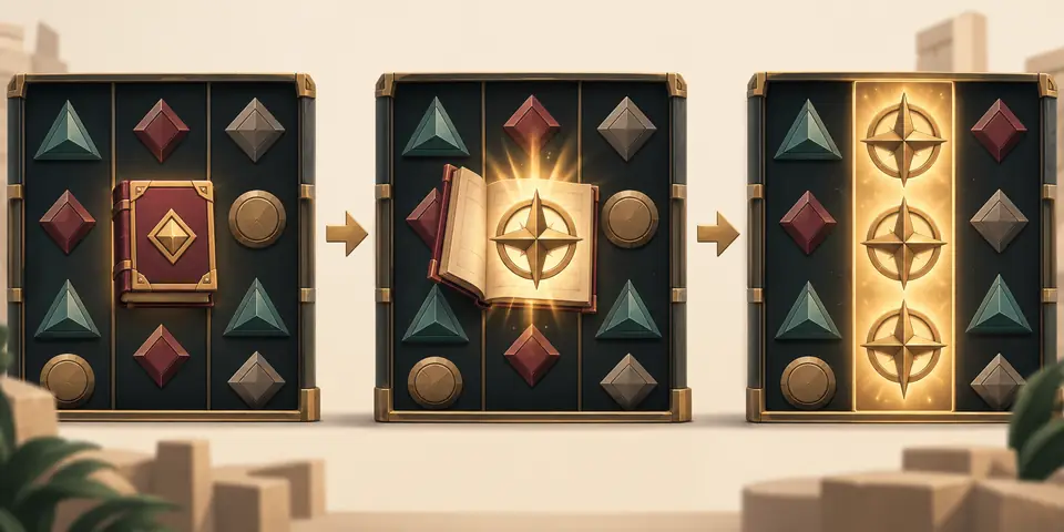 Diagramme générique original d’un livre qui sélectionne puis étend un symbole géométrique
